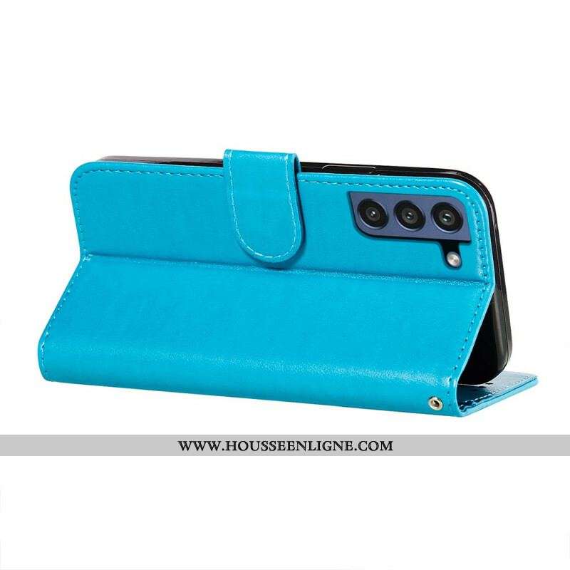 Housse Samsung Galaxy S21 FE Solid Color Serie à Lanière