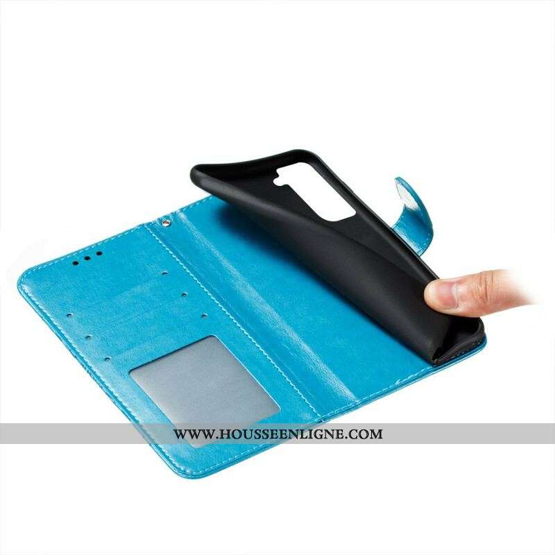 Housse Samsung Galaxy S21 FE Solid Color Serie à Lanière