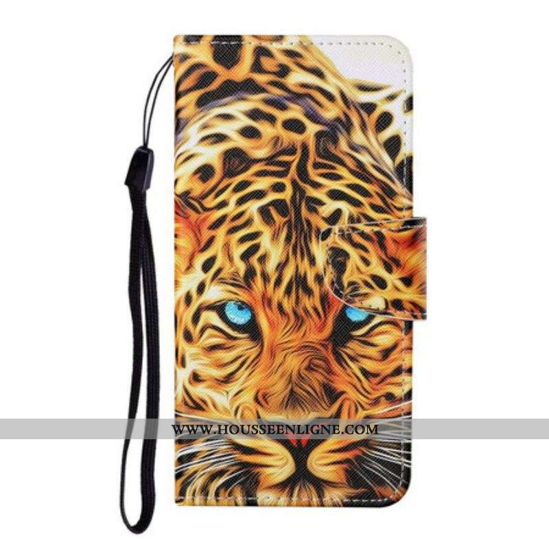 Housse Samsung Galaxy S21 FE Tigre avec Lanière