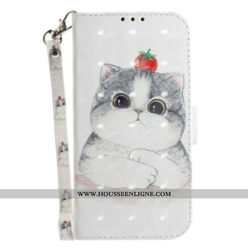 Housse Samsung Galaxy S21 FE Tomate sur le Chat à Lanière
