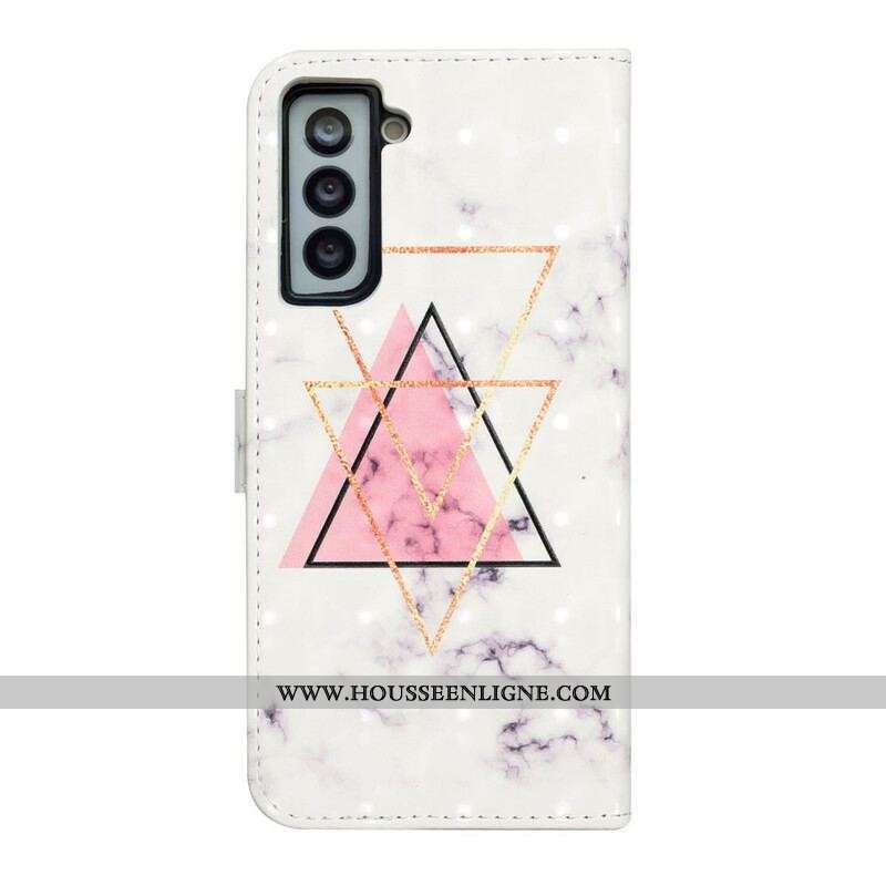 Housse Samsung Galaxy S21 FE Triangle en paillettes
