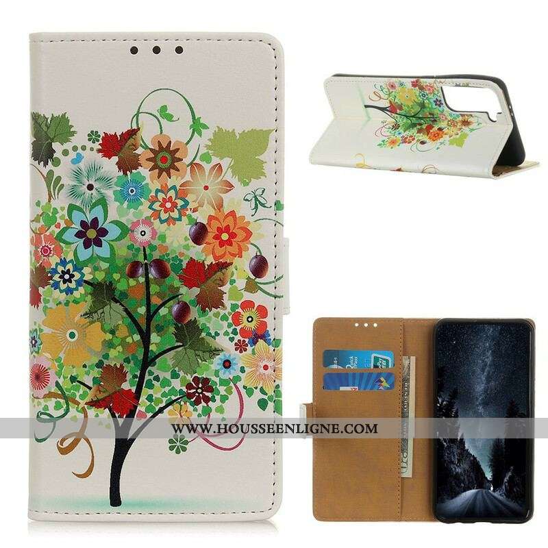 Housse Samsung Galaxy S21 Plus 5G Arbre Fleuri
