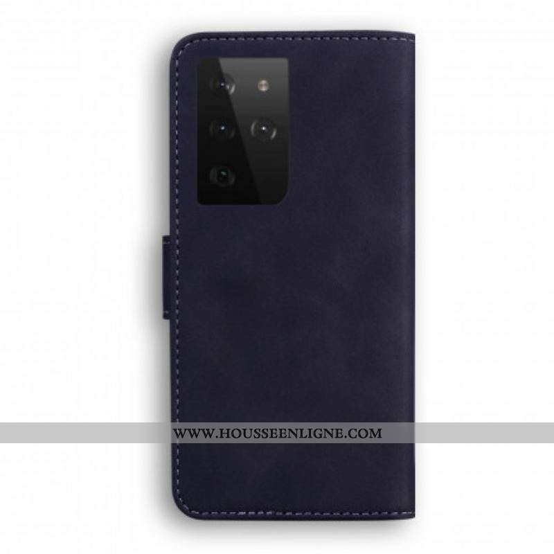 Housse Samsung Galaxy S21 Plus 5G Effet Cuir Monochrome