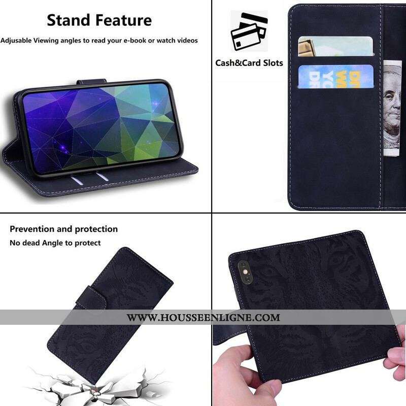 Housse Samsung Galaxy S21 Plus 5G Empreinte Face de Tigre