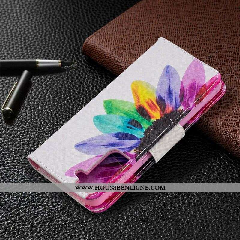 Housse Samsung Galaxy S21 Plus 5G Fleur Aquarelle
