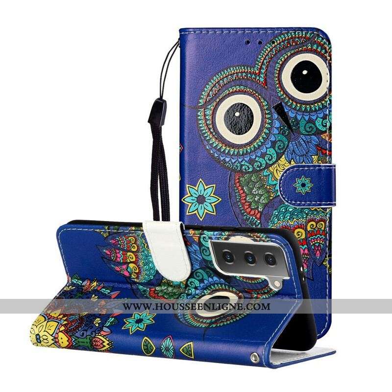 Housse Samsung Galaxy S21 Plus 5G Hibou en Mandala