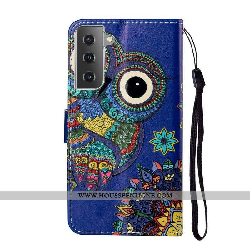 Housse Samsung Galaxy S21 Plus 5G Hibou en Mandala