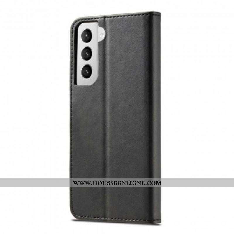 Housse Samsung Galaxy S21 Plus 5G LC.IMEEKE Effet Cuir