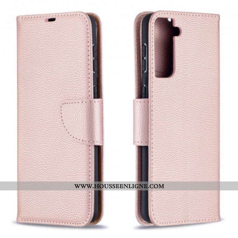 Housse Samsung Galaxy S21 Plus  5G Litchi Rabat Oblique