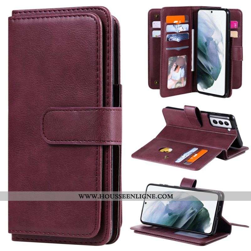 Housse Samsung Galaxy S21 Plus 5G Multi-fonctions 10 Porte-Cartes