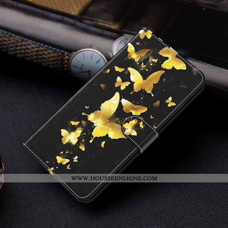 Housse Samsung Galaxy S21 Plus 5G Papillons Jaunes