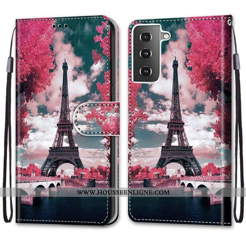 Housse Samsung Galaxy S21 Plus 5G Paris en Fleurs
