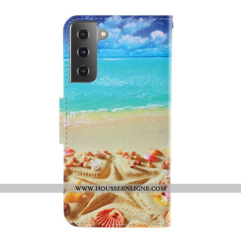 Housse Samsung Galaxy S21 Plus 5G Plage à Lanière