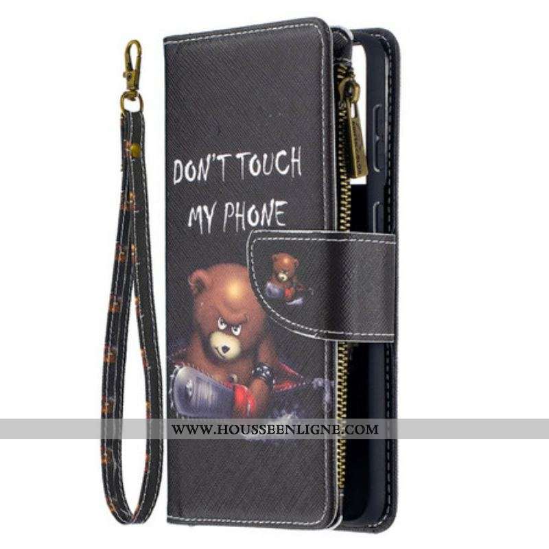 Housse Samsung Galaxy S21 Plus 5G Poche Zippée Ours