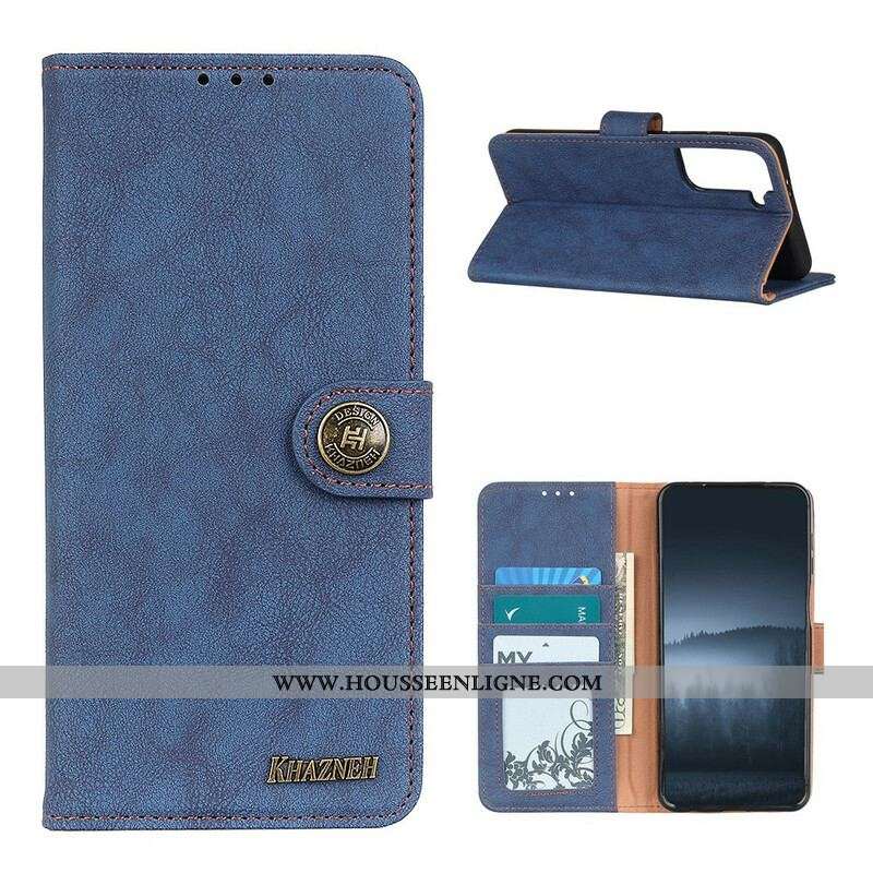Housse Samsung Galaxy S21 Plus 5G Simili Cuir Fendu Rétro KHAZNEH