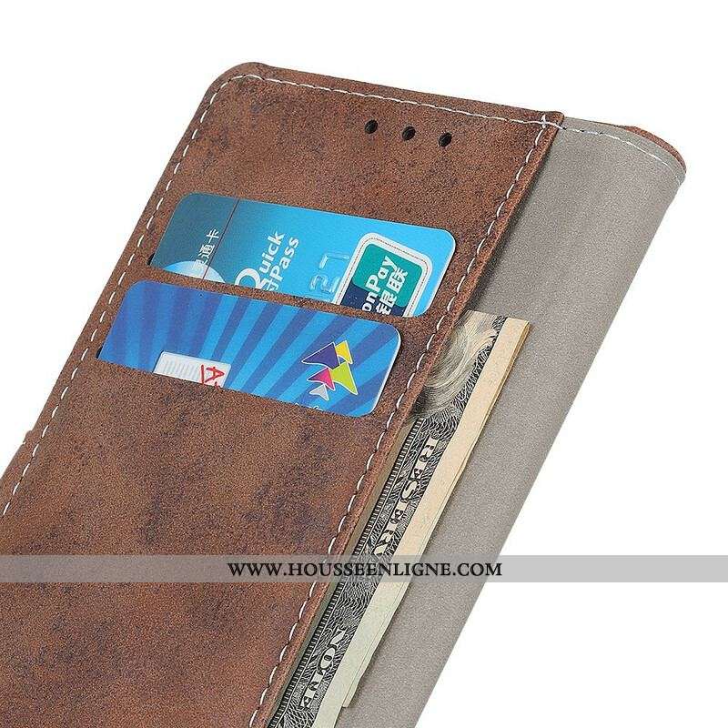 Housse Samsung Galaxy S21 Plus 5G Simili Cuir Vintage