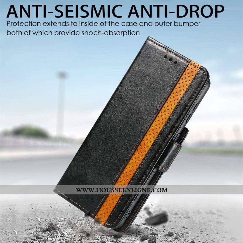 Housse Samsung Galaxy S21 Ultra 5G Bicolore Double Fermoir CaseneO