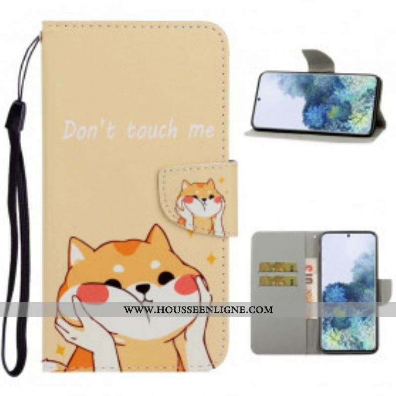 Housse Samsung Galaxy S21 Ultra 5G Chat Don't Touch Me à Lanière