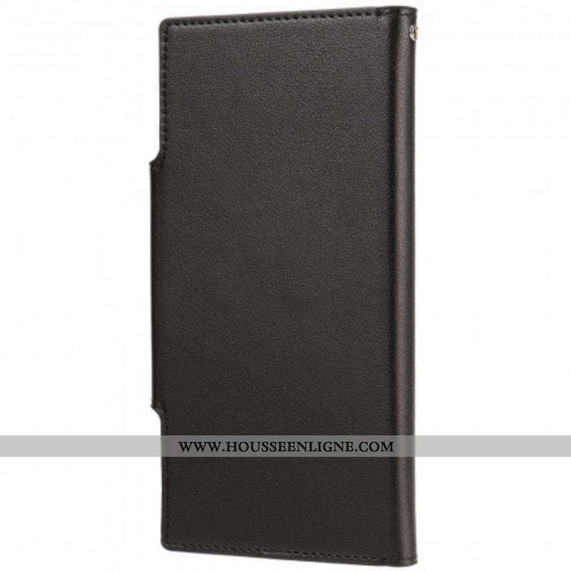 Housse Samsung Galaxy S21 Ultra 5G Coque Détachable Fermoir Argenté