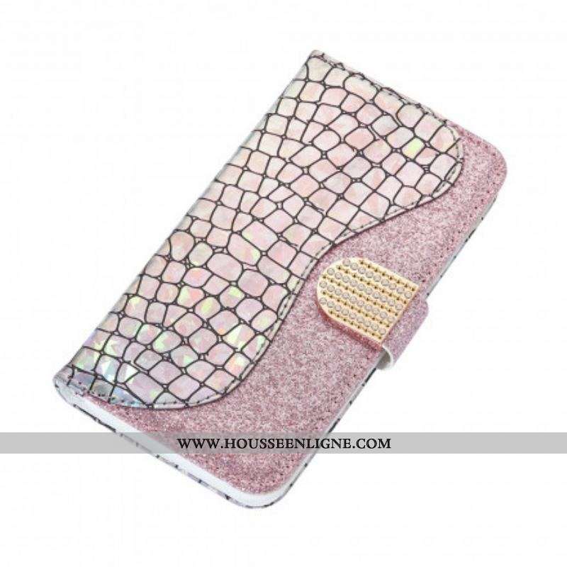 Housse Samsung Galaxy S21 Ultra 5G Croco Diamants