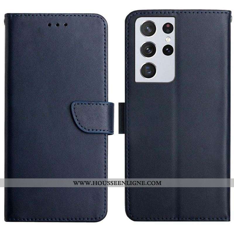 Housse Samsung Galaxy S21 Ultra 5G Cuir Nappa Véritable