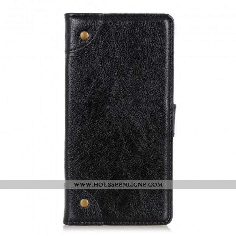 Housse Samsung Galaxy S21 Ultra 5G Effet Cuir Nappa Ancien