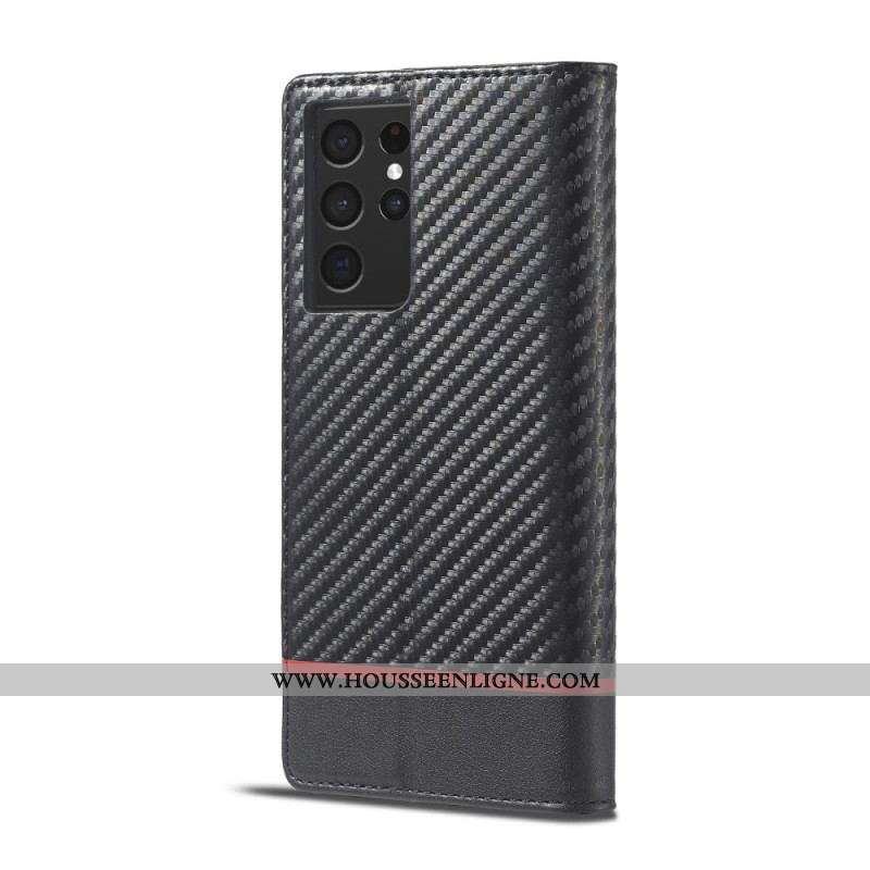 Housse Samsung Galaxy S21 Ultra 5G Fibre Carbone LC.IMEEKE