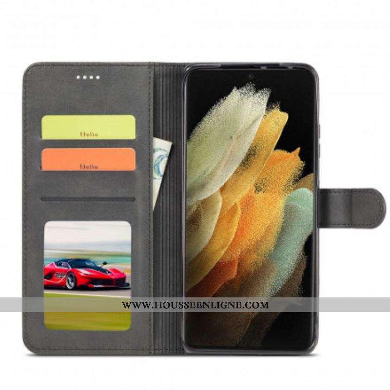 Housse Samsung Galaxy S21 Ultra 5G LC.IMEEKE Effet Cuir