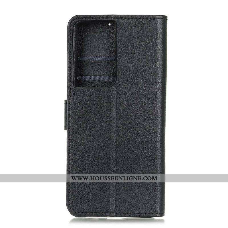 Housse Samsung Galaxy S21 Ultra 5G Litchi Texture