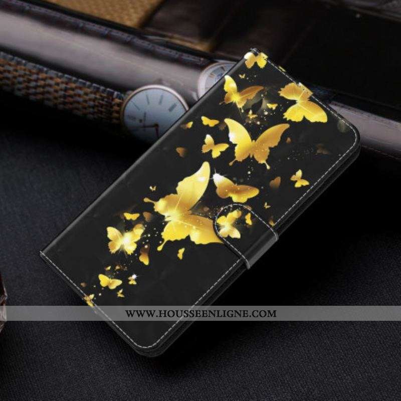 Housse Samsung Galaxy S21 Ultra 5G Papillons Jaunes