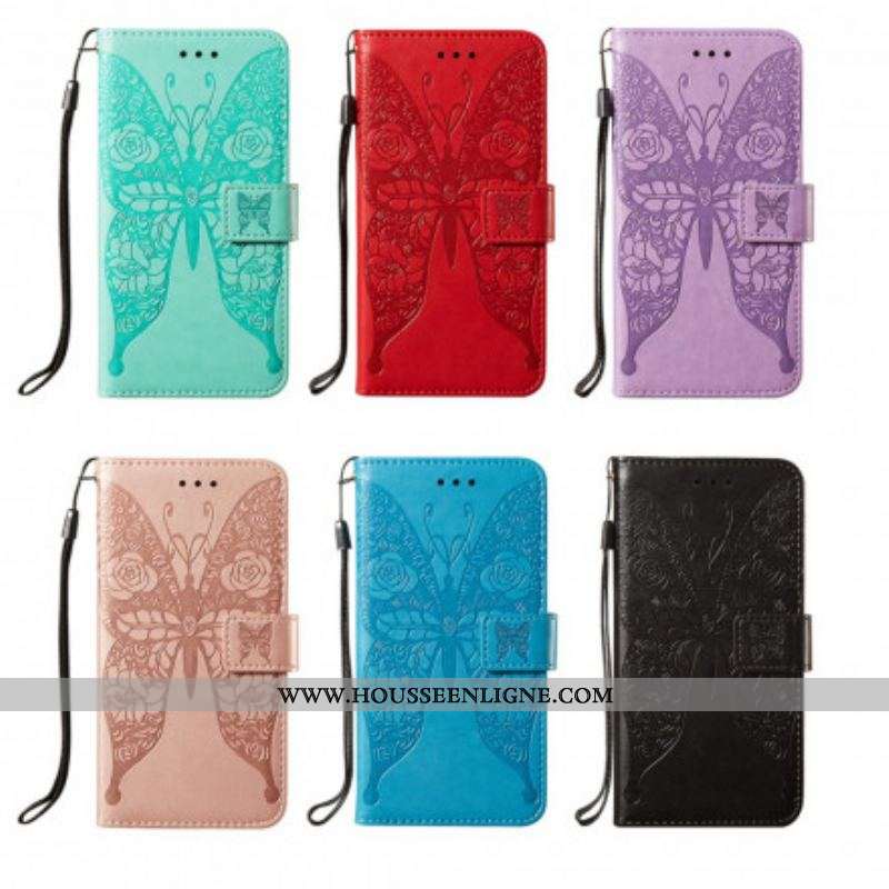 Housse Samsung Galaxy S21 Ultra 5G Papillons Motif en Fleurs