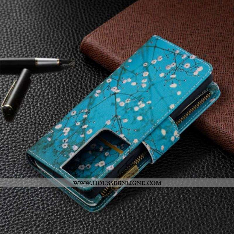 Housse Samsung Galaxy S21 Ultra 5G Poche Zippée Arbre