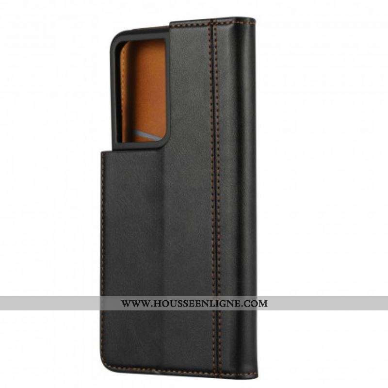 Housse Samsung Galaxy S21 Ultra 5G Porte-Carte Frontal et Sangle