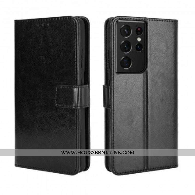 Housse Samsung Galaxy S21 Ultra 5G Simili Cuir Flashy