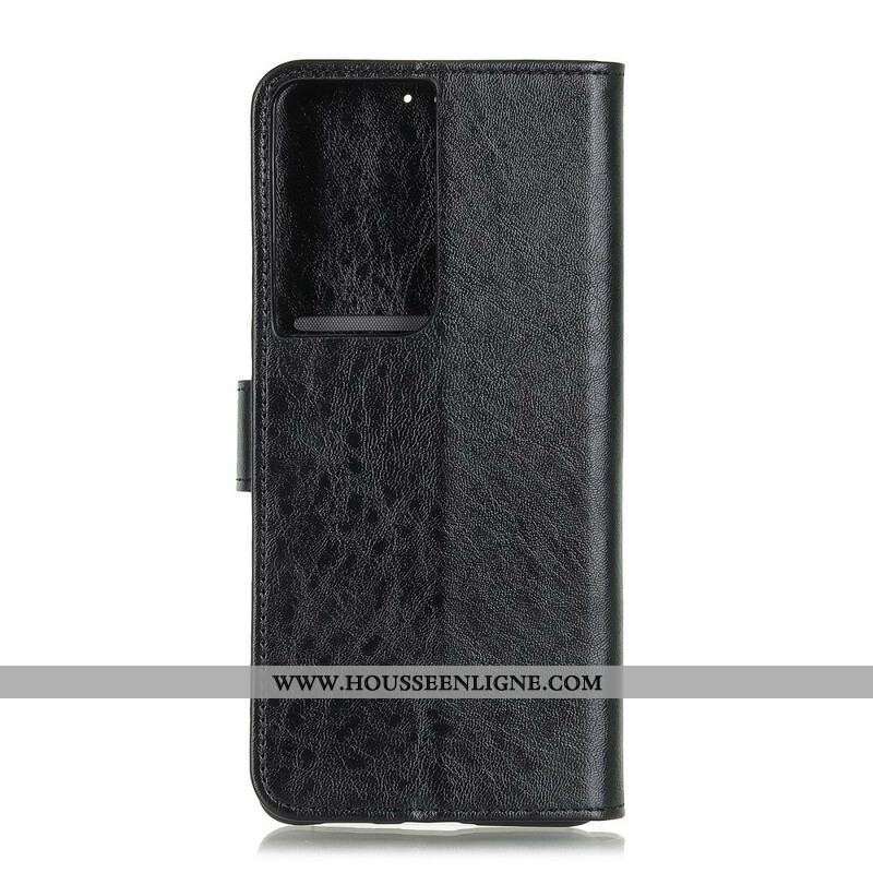 Housse Samsung Galaxy S21 Ultra 5G Simili Cuir Texturé