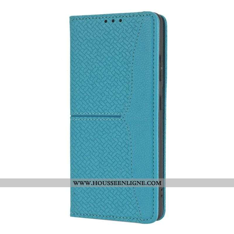 Housse Samsung Galaxy S21 Ultra 5G Style Cuir Tissée à Lanière