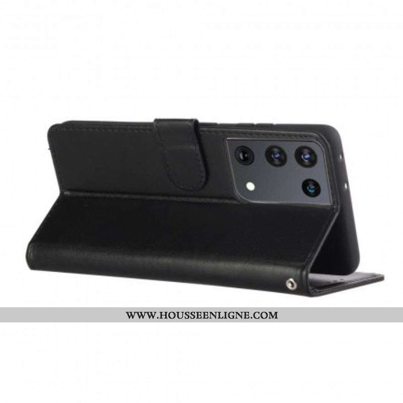 Housse Samsung Galaxy S21 Ultra 5G Unique Design avec Lanière