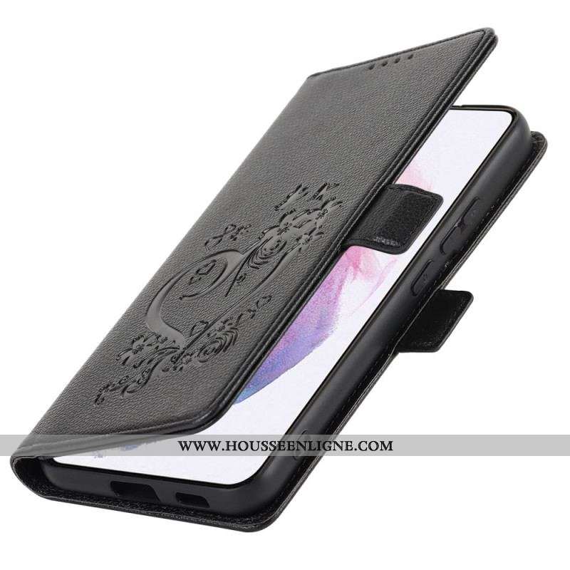 Housse Samsung Galaxy S22 5G Coeur avec Lanière