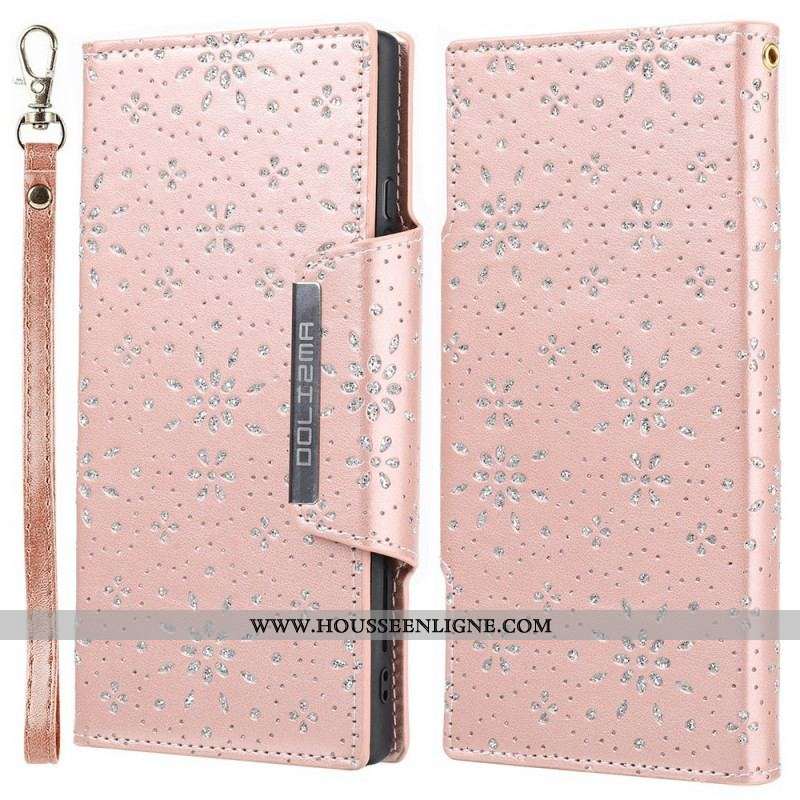 Housse Samsung Galaxy S22 5G Coque Détachable Diamants