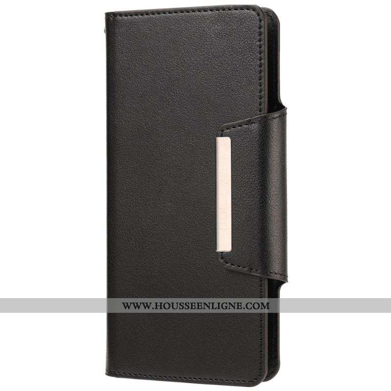 Housse Samsung Galaxy S22 5G Coque Détachable Fermoir Argenté