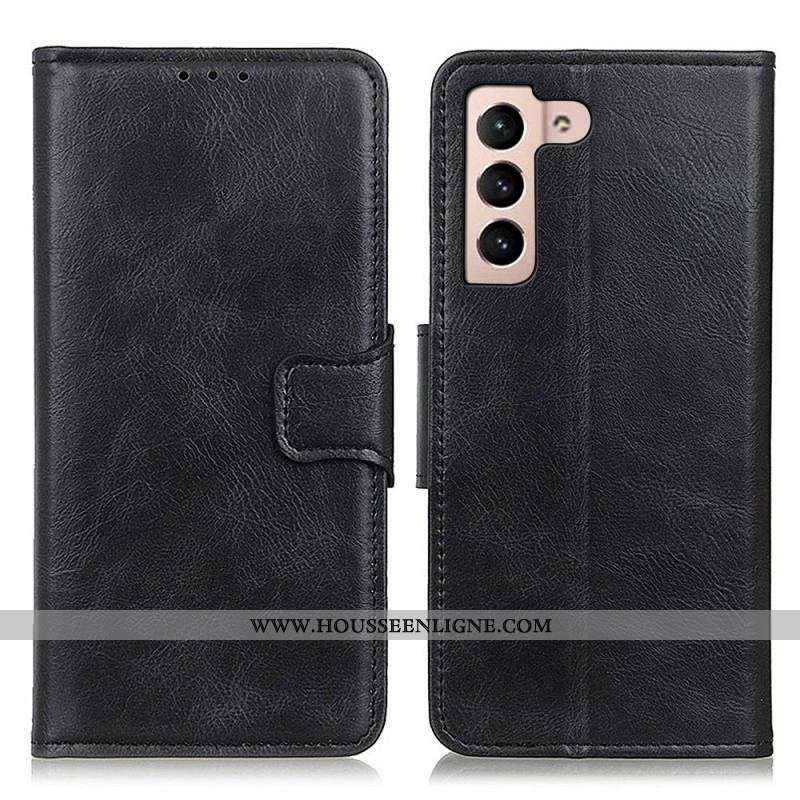 Housse Samsung Galaxy S22 5G Effet Cuir Fermoir Réversible