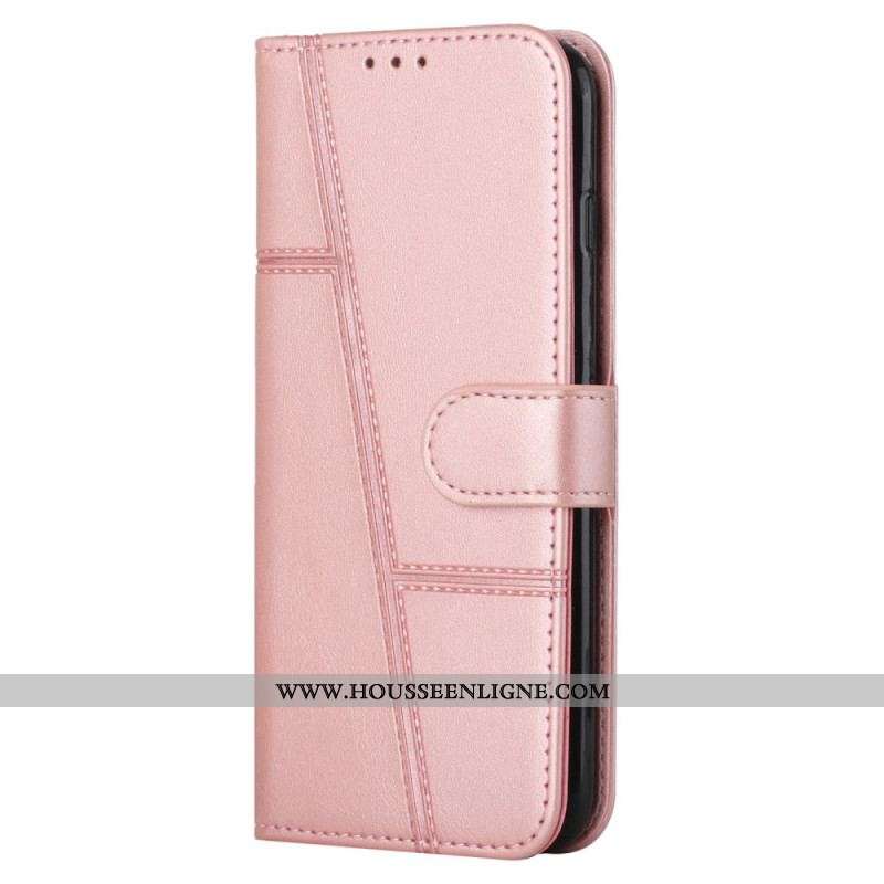 Housse Samsung Galaxy S22 5G Effet Cuir Géo à Lanière