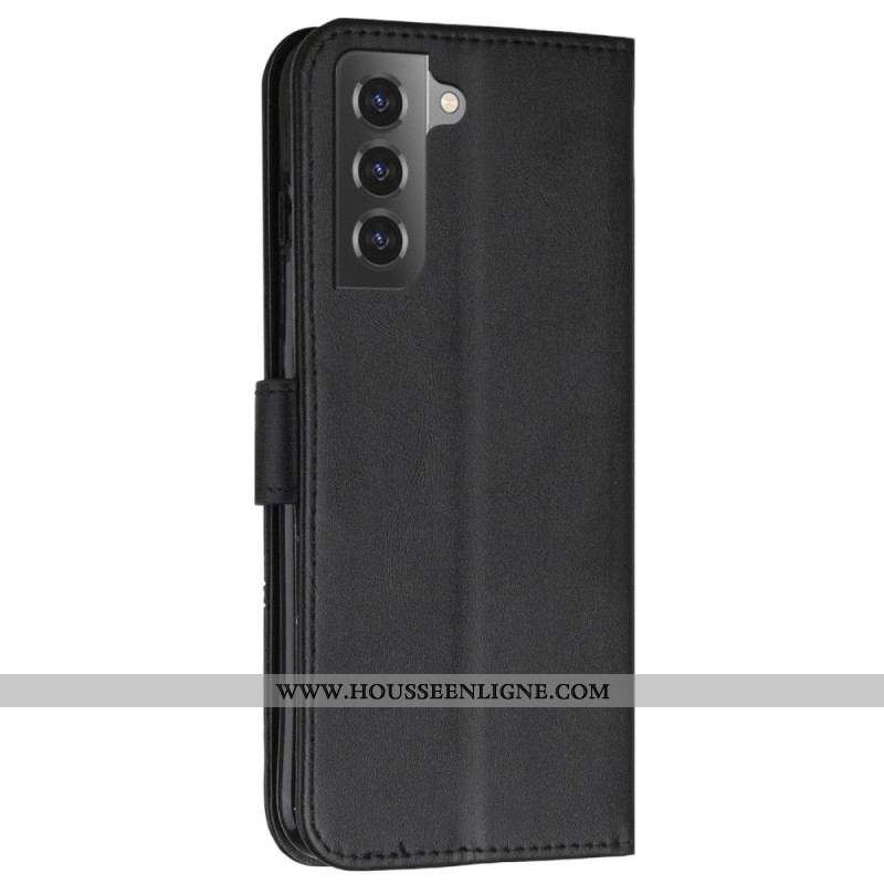 Housse Samsung Galaxy S22 5G Effet Cuir Géo à Lanière