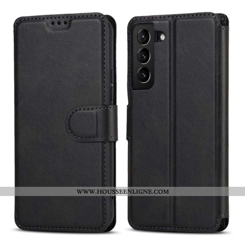 Housse Samsung Galaxy S22 5G Effet Cuir Vintage Mat