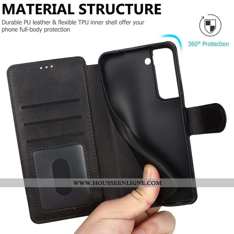 Housse Samsung Galaxy S22 5G Effet Cuir Vintage Mat