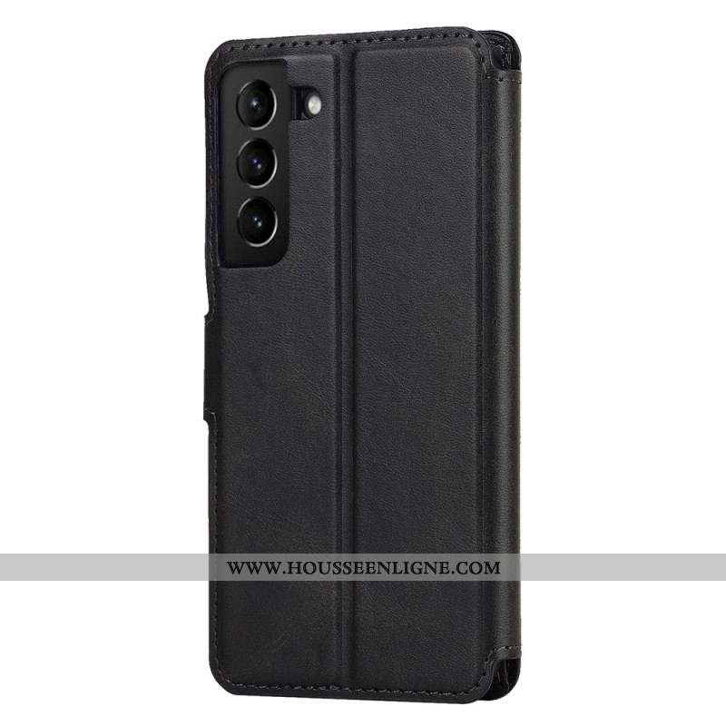 Housse Samsung Galaxy S22 5G Effet Cuir Vintage Mat