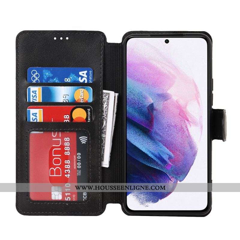 Housse Samsung Galaxy S22 5G Effet Cuir Vintage Mat