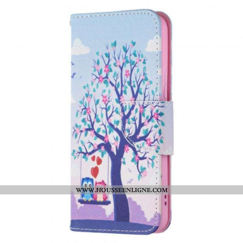Housse Samsung Galaxy S22 5G Hiboux Sur La Balançoire