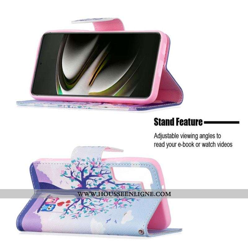 Housse Samsung Galaxy S22 5G Hiboux Sur La Balançoire