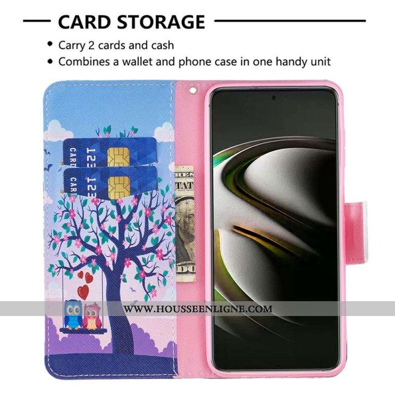 Housse Samsung Galaxy S22 5G Hiboux Sur La Balançoire